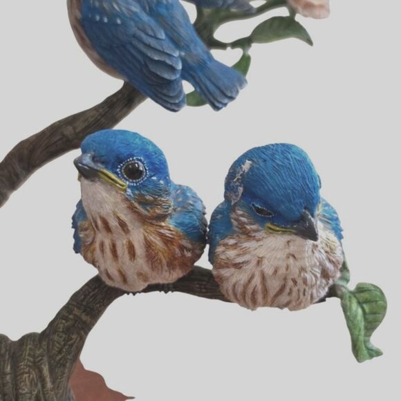 The Danbury Mint "First Flight" Figurine by Bob Guge Resin Birds & Flowers 8x8 - Picture 3 of 12